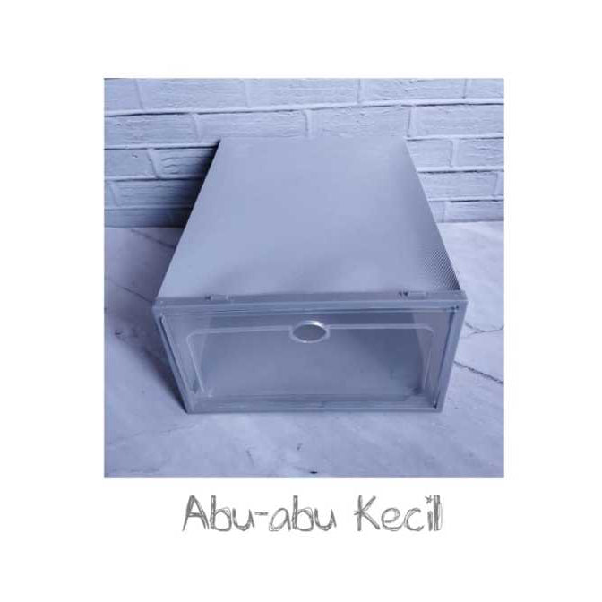 HR- Kotak Sepatu Lipat Transparan Tebal Shoes Storage Box Organizer Rak Sepatu Plastik Susun