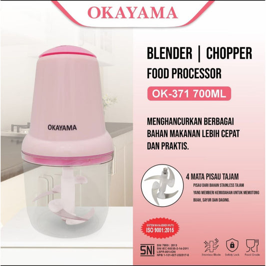 Pekanbaru Mini Chopper Okayama Ok 371 700Ml / Blender Chopper Bumbu Okayama