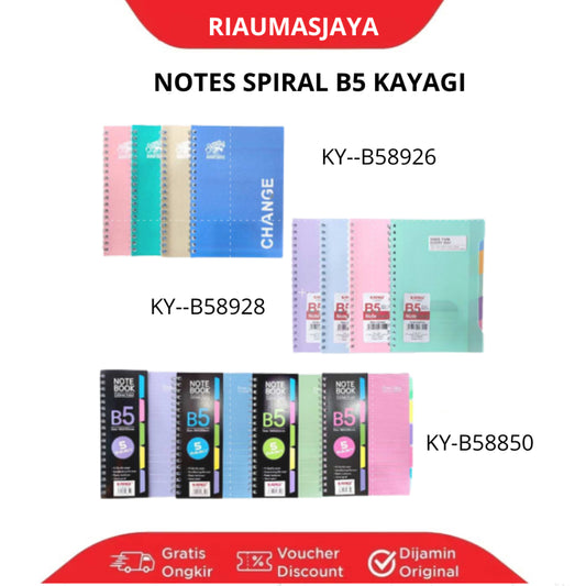 Pekanbaru Notes Spiral Kayagi B5 Murah/ Notebook Spiral B5