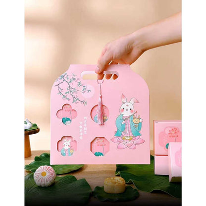Pekanbaru Mooncake Hampers Box / Kotak Kue Bulan Set Mini Box  Sekat 4 & 6 - 100-125Gr