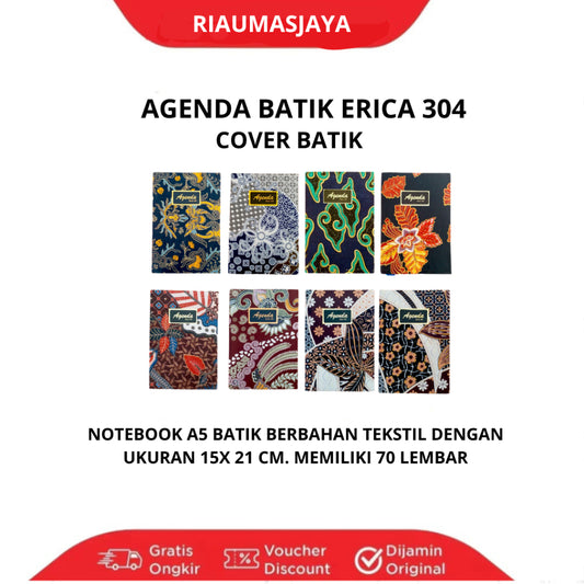 Pekanbaru Agenda Batik/ Jurnal A5 Berbahan Batik Ericca 304