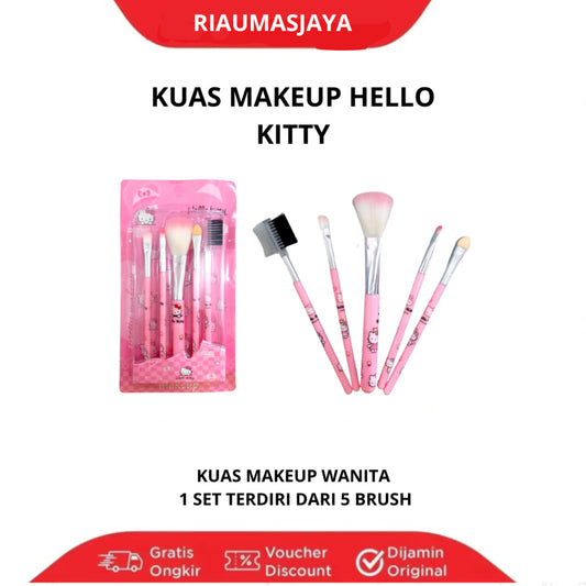 Pekanbaru Kuas Makeup Fancy Hello Kitty Lucu 1X5