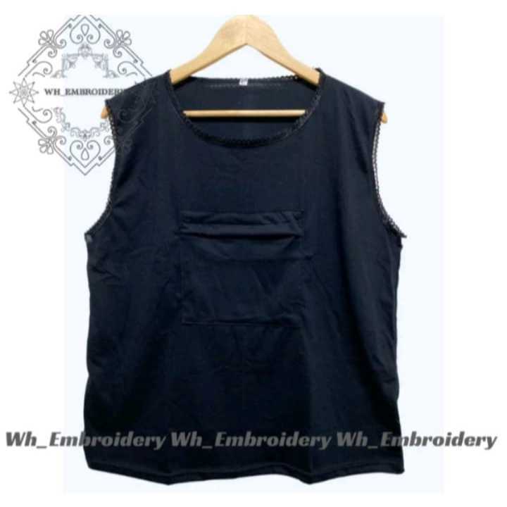 Singlet wanita untuk haji & umroh berkantong depan resleting / Kaos dalaman berkantong wanita / Dalaman Gamis untuk umroh & haji
