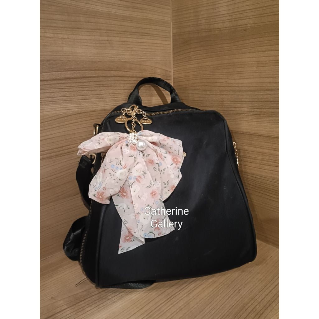 Pekanbaru Hanya 3 Hari Diskon Khusus : Gantungan Tas wanita  Pita Mutiara Clarice Cantik/keychain