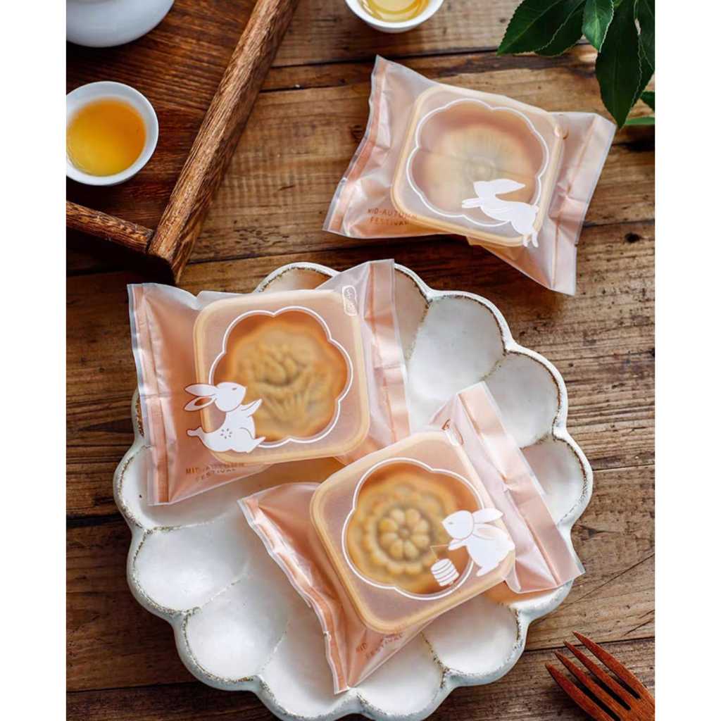 Pekanbaru Plastik Mooncake / Kue Bulan Non-Seal Motif Happy Mid Autumn Festival Berbagai Ukuran Per Packlastik Mooncake/Kue Bulan