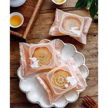 Pekanbaru Plastik Mooncake / Kue Bulan Non-Seal Motif Happy Mid Autumn Festival Berbagai Ukuran Per Packlastik Mooncake/Kue Bulan