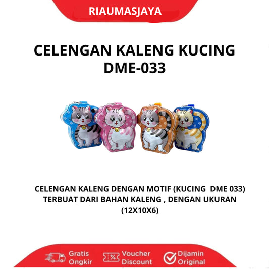Pekanbaru {}Motif Kucing Celengan Anak/ Kaleng Celengan Dme 033