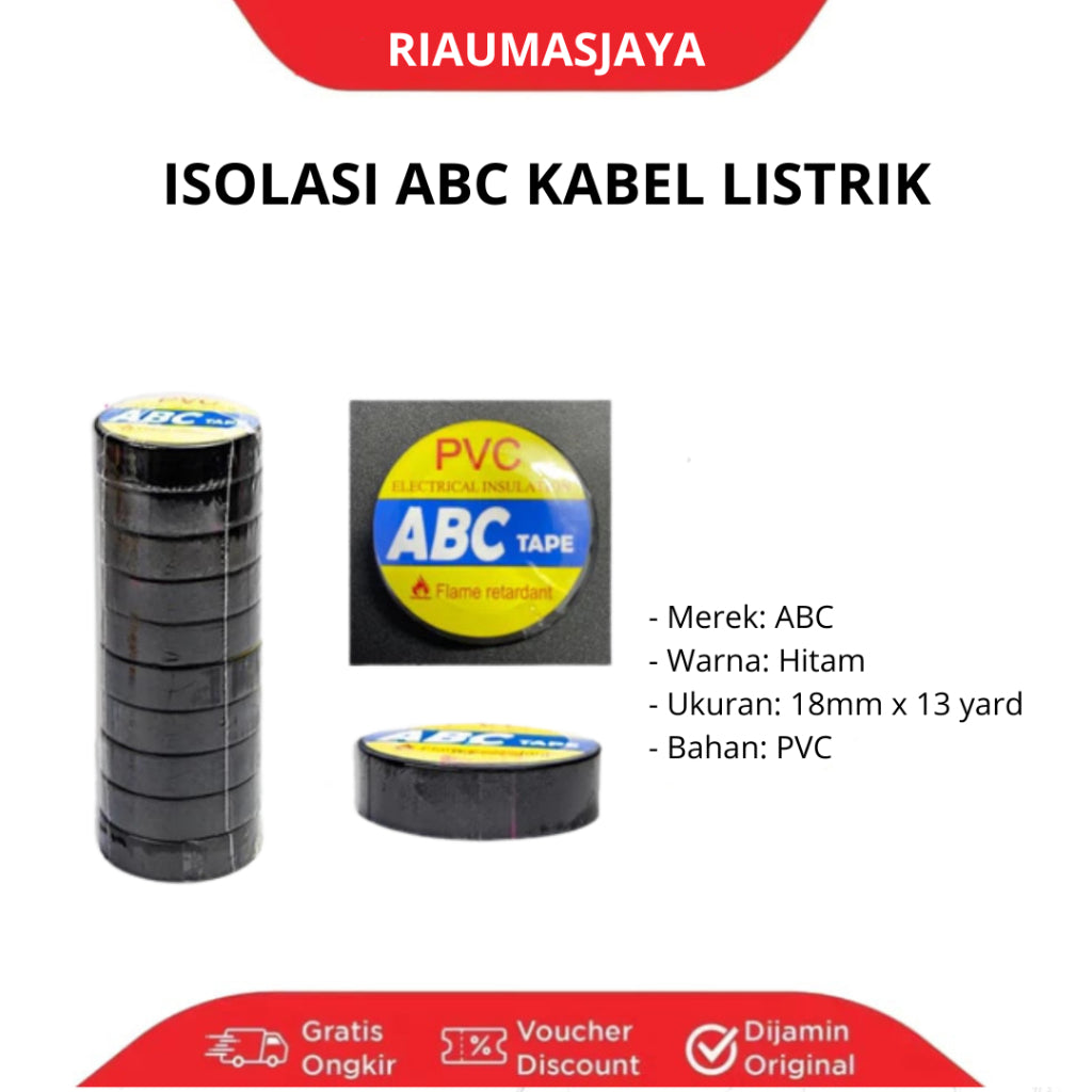 Pekanbaru {}Abc Isolasi Kabel Listrik Panjang 13Yard