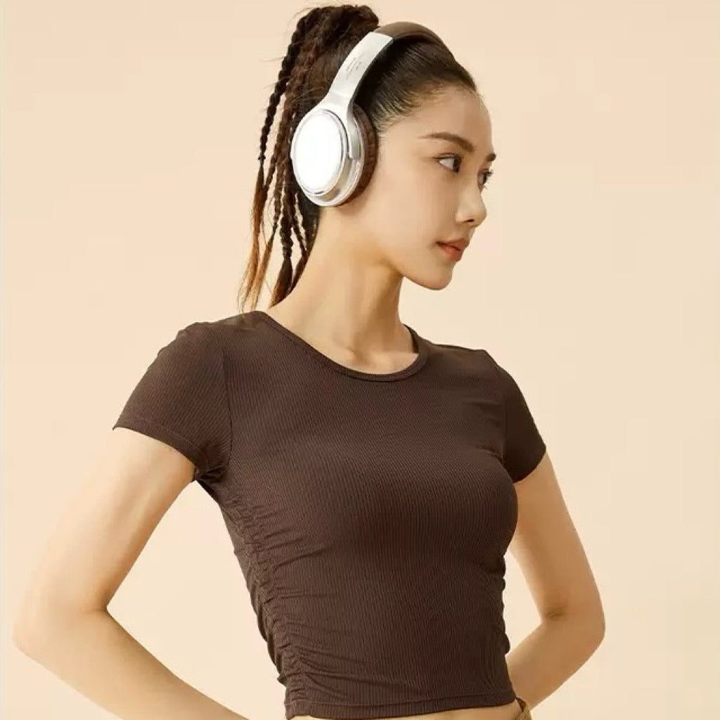 Pekanbaru JevyActive - Jolin Top - Baju Olahraga Wanita - Crop Top Wanita - Casual Daily Wear Wanita - Tshirt Slim Fit Wanita