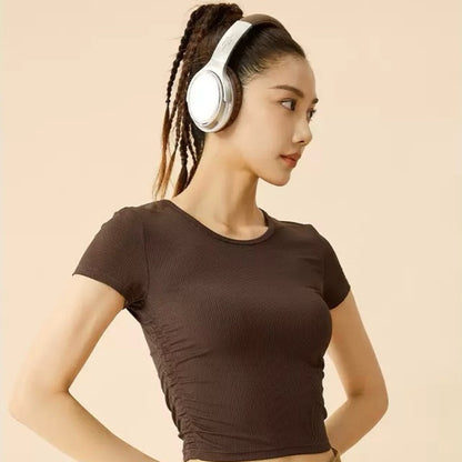 Pekanbaru JevyActive - Jolin Top - Baju Olahraga Wanita - Crop Top Wanita - Casual Daily Wear Wanita - Tshirt Slim Fit Wanita