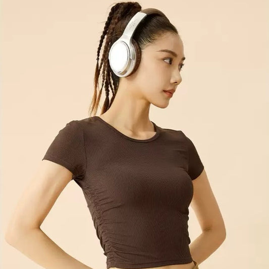 Pekanbaru JevyActive - Jolin Top - Baju Olahraga Wanita - Crop Top Wanita - Casual Daily Wear Wanita - Tshirt Slim Fit Wanita