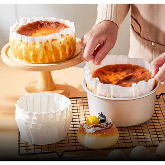 Pekanbaru Baking Paper Basque Cheese Cake Berbagai Ukuran