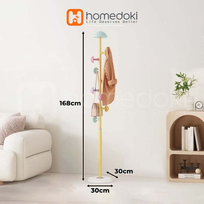 Pekanbaru Homedoki Gantungan Baju Berdiri/Hanger Baju Aesthetic/Rak Gantungan Baju/Rak Mantel Jamur
