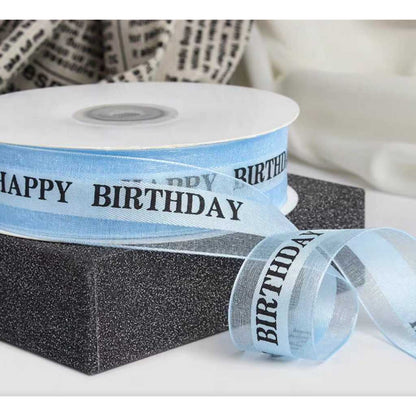 Pekanbaru Pita / Ribbon Tulisan Happy Birthday Warna Warni Per Meter