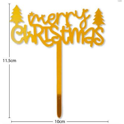 Pekanbaru Christmas Cake Topper / Topper Kue Motif Natal (Instan Only)