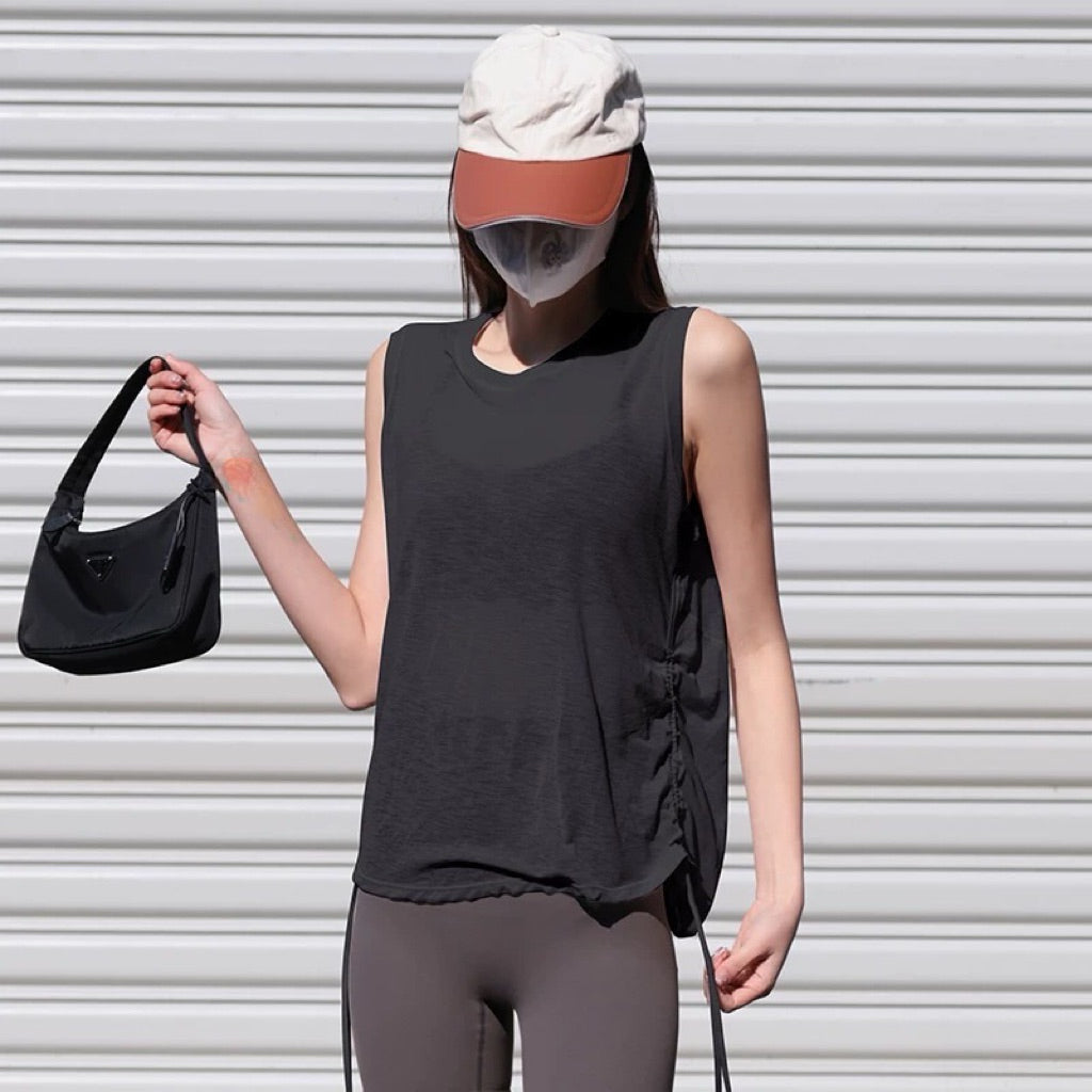 Pekanbaru JevyActive - Hyuji Top - Gym Running Outfit Wanita - Tank Top Sleeveless Wanita - Baju Olahraga Wanita
