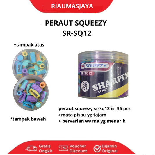 Pekanbaru Peraut Warna Warni Squeezy Sr Sq-12 (1X36)