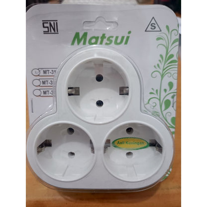 Pekanbaru Steker Adaptor Matsui Kuningan / Colokan / Stop Kontak