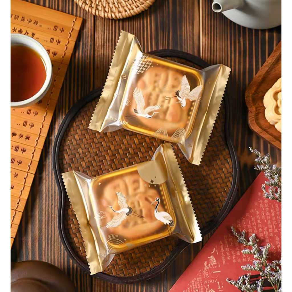 Pekanbaru Plastik Mooncake / Kue Bulan Non-Seal Motif Happy Mid Autumn Festival Berbagai Ukuran Per Packlastik Mooncake/Kue Bulan