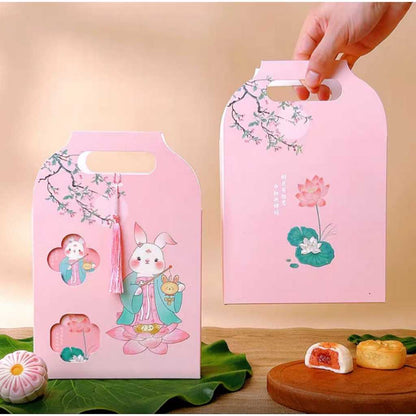 Pekanbaru Mooncake Hampers Box / Kotak Kue Bulan Set Mini Box  Sekat 4 & 6 - 100-125Gr
