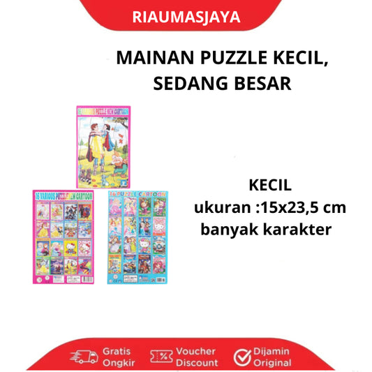 Pekanbaru Mainan Puzzel Fancy Besar/Kecil/Sedang