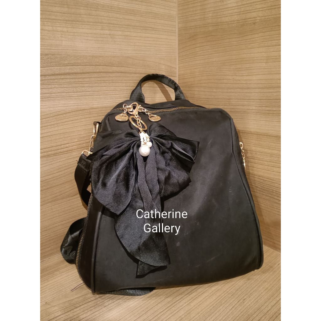 Pekanbaru Hanya 3 Hari Diskon Khusus : Gantungan Tas wanita  Pita Mutiara Clarice Cantik/keychain