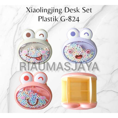 Pekanbaru Desk Set Xiaolg Plastik Lucu/Motif Kelinci  &Kodok/ G823&G824