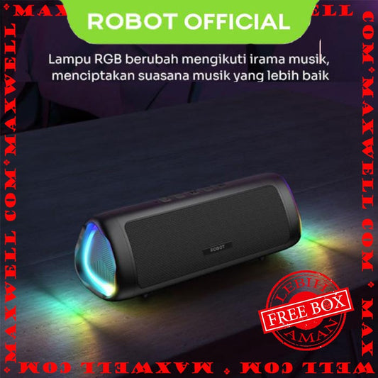 Pekanbaru Robot Rb525 Rgb Bluetooth 6.0 Speaker Outdoor Tahan Air Ipx5 Ultra Bass 10W Stereo Sound Portable Dengan Lampu Dinamis Dan Baterai 1500Mah [Bisa Cod]