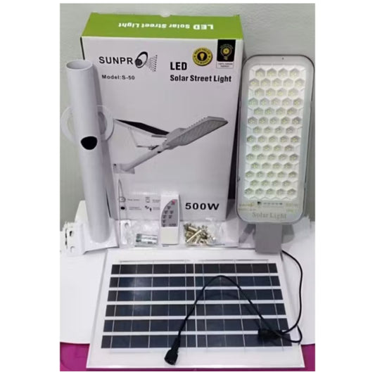 Pekanbaru Lampu Jalan Solar Panel Tenaga Surya Sunpro 500W S-50 / 1000W S-160 Led Solar Street Light