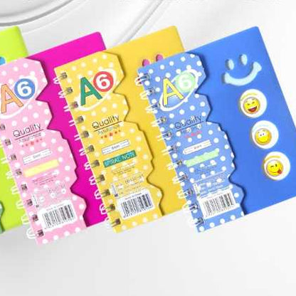 Pekanbaru Notebook A6 58100-81 Dan A5 28825-67 Notes Spiral Warna Cantik Kertas Halus Motif Garis Ideal Untuk Menulis Catatan Sehari-Hari
