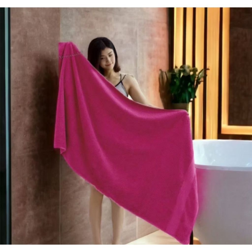Pekanbaru Handuk Hotel Mandi Dewasa 100% Cotton Ukuran 70X140Cm Polos Murah