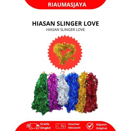 Pekanbaru Hiasan Slinger Love Premium Serbaguna Untuk Dekorasi Pesta & Acara Tahan Lama Mudah Dibentuk