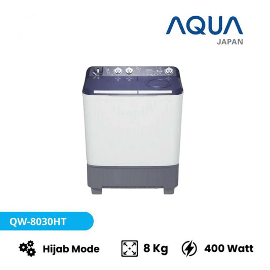 Pekanbaru Mesin Cuci Aqua 2 Tabung Qw-8030Ht 8Kg
