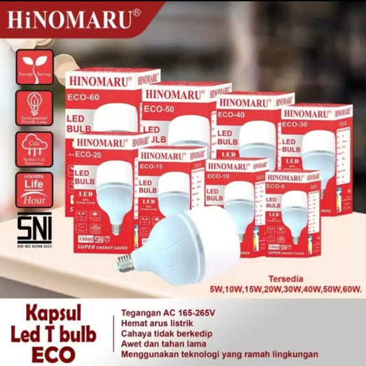 Pekanbaru Lampu Led Eco Bulb Hinomaru Cahaya Putih 5W 10W 15W 20W 30W 40W 50W 60W