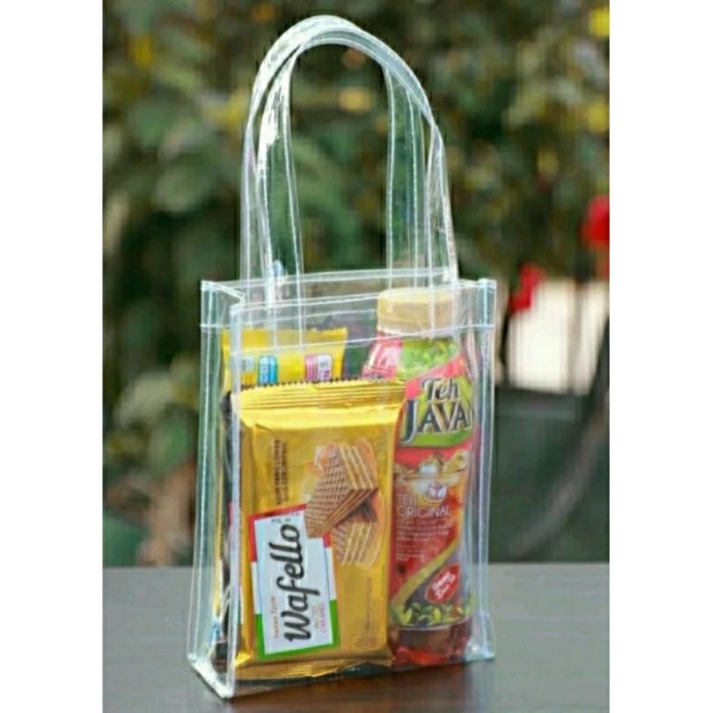 Tas Hampers Mika Bening Transparan Goodie Bag Souvenir Lebaran Bingkisan Ulang Tahun dan Hadiah