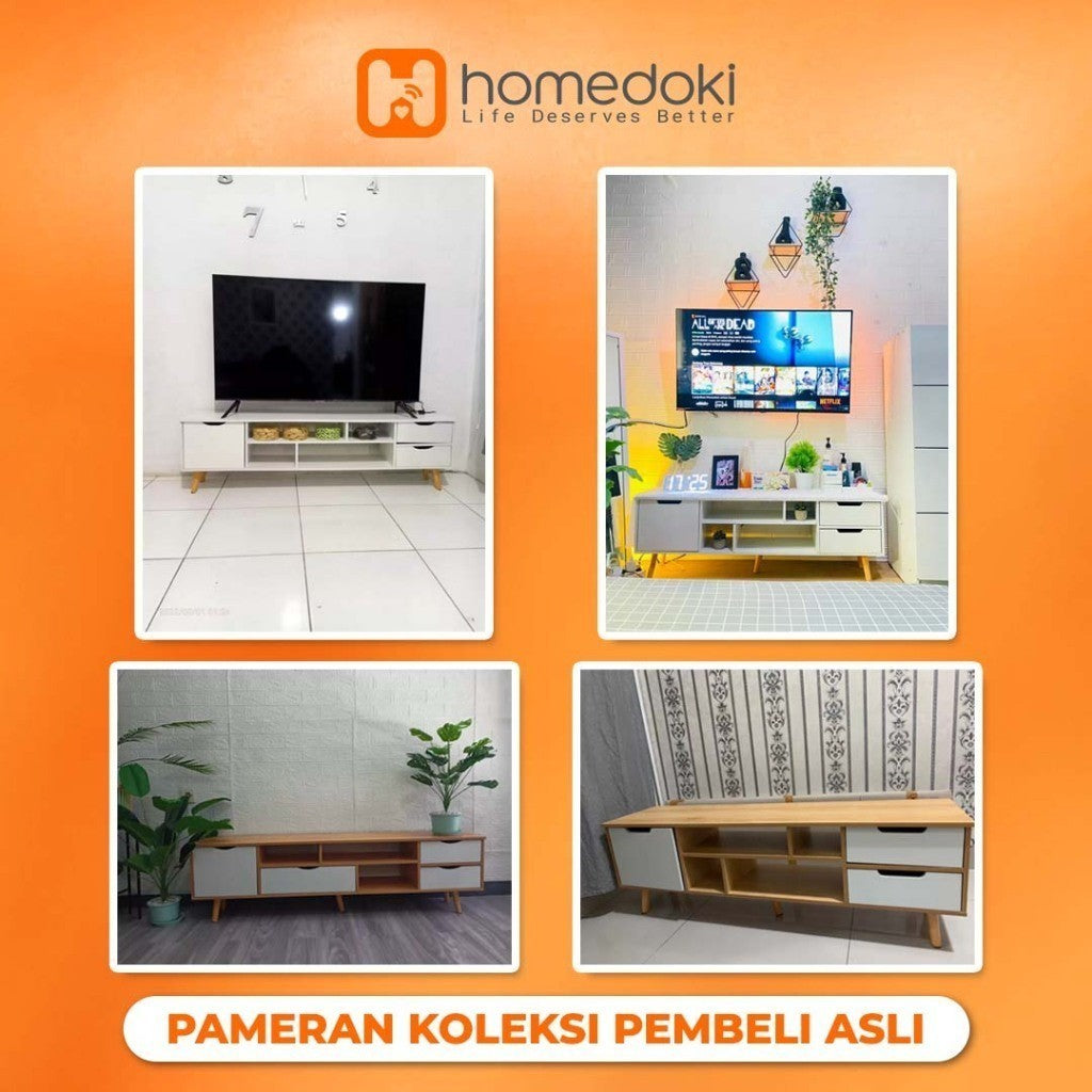 Pekanbaru Homedoki  Meja Tv Kayu Tv Serbaguna Minimalis Jumbo Meja Tv Minimalis Tv Meja Tv Rak Tv Minimalis Bufet Tv Minimalis Kayu Modern Murah