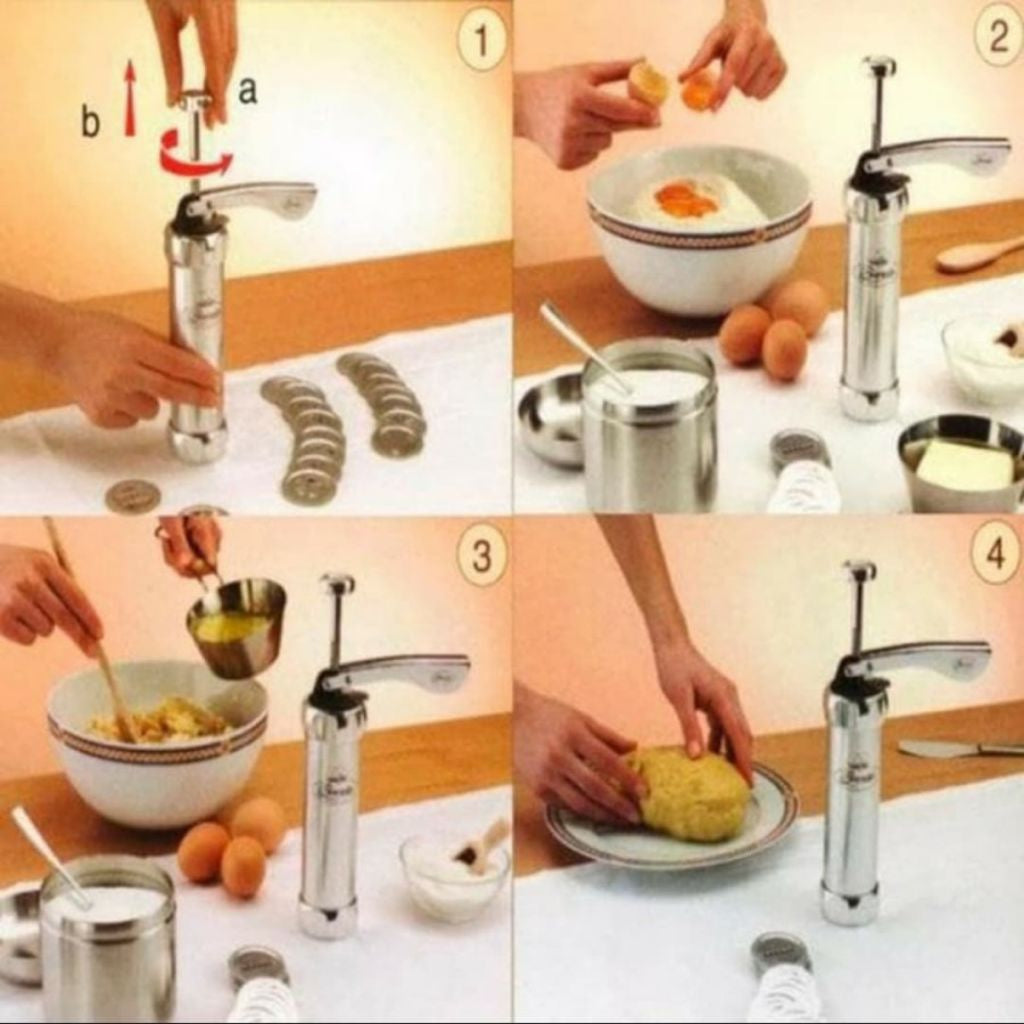 1Set Alat Cetakan Biskuit Mekar Kue Kering Cetakan Kue Biskuit & Cooking Maker