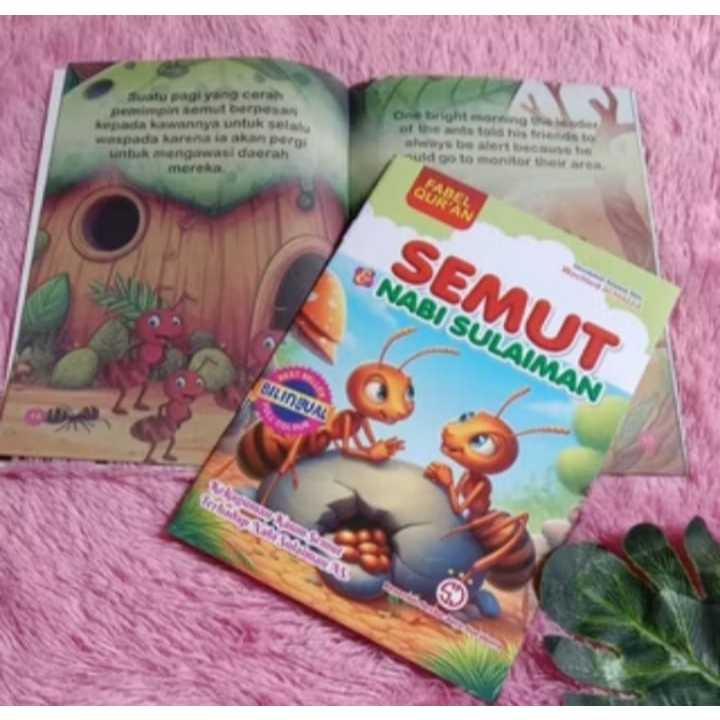 Buku Cerita Fabel Qur'an Bergambar Bilingual Buku Dongeng Dalam Al-Qur'an Terbaru