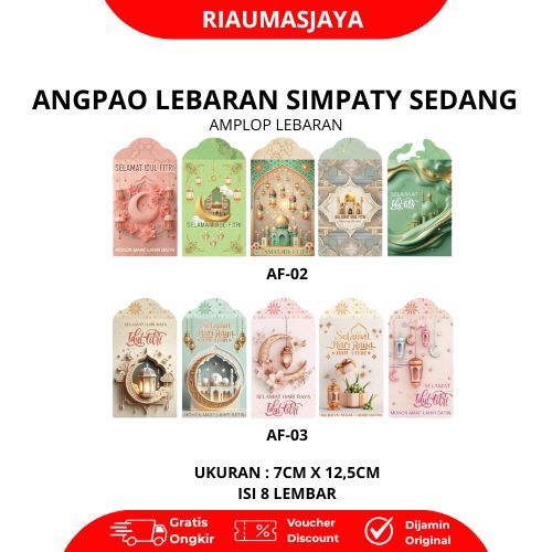 Pekanbaru Amplop Idul Fitri / Amplop Hari Raya / Angpao Lebaran Sedang Premium Unik Aesthethic