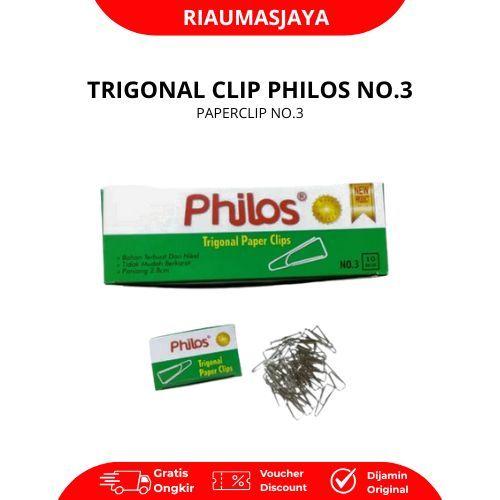 Pekanbaru Trigonal / Paper Clip / Penjepit Kertas Philos No 3