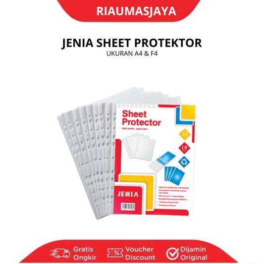 Pekanbaru Sheet Protector Jenia A4 & F4 Isi 10