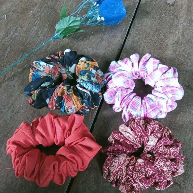 IKAT RAMBUT HOMEMADE SCRUNCHIE  HOMEMADE KUNCIR CANTIK HOMEMADE