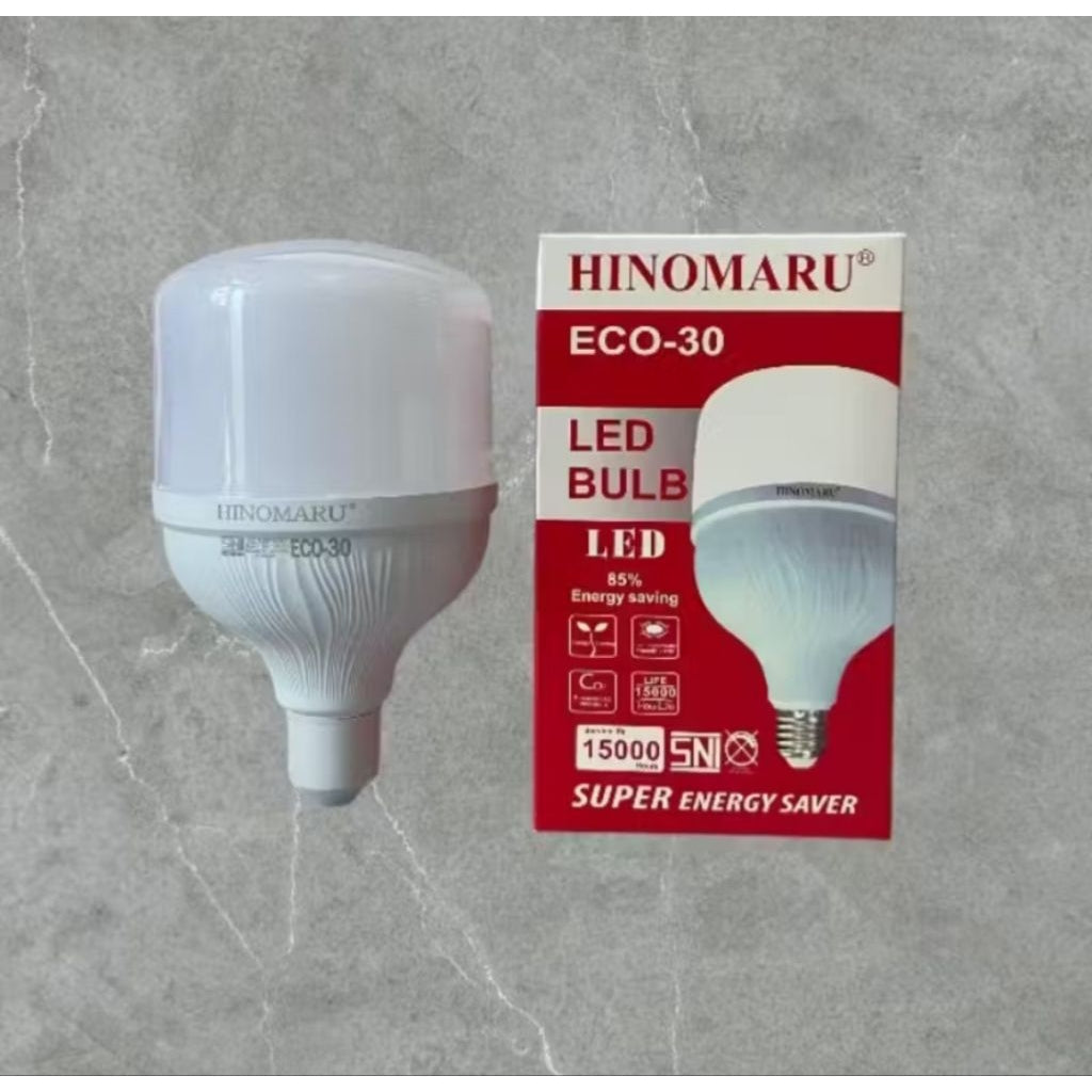 Pekanbaru Lampu Led Eco Bulb Hinomaru Cahaya Putih 5W 10W 15W 20W 30W 40W 50W 60W