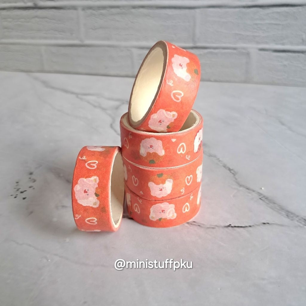 WASHI TAPE PAPER MASKING TAPE MOTIF UNIK LUCU PER 1 PCS