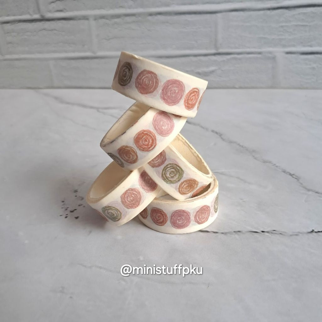 WASHI TAPE PAPER MASKING TAPE MOTIF UNIK LUCU PER 1 PCS