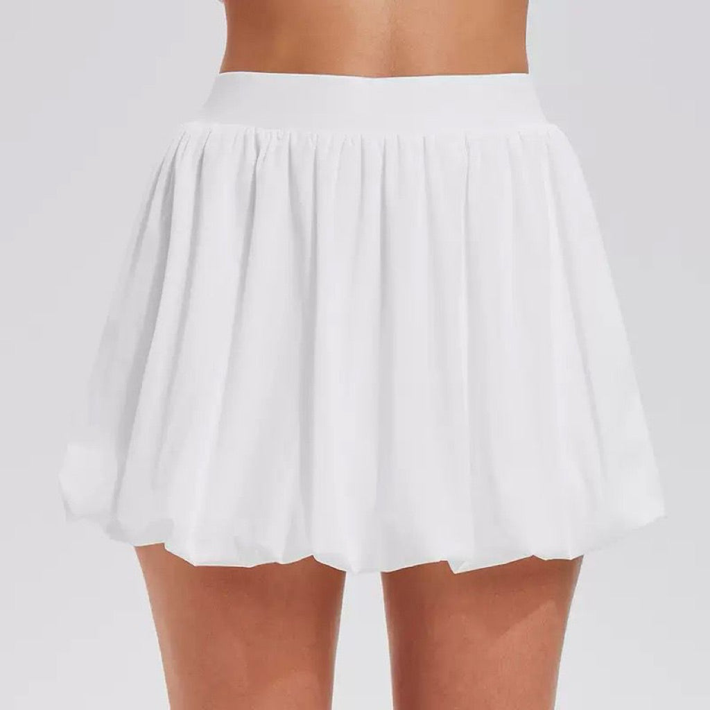 Pekanbaru Puffy Skort Rok Celana Olahraga Wanita High Waist | Tennis Padel Golf Skirt Pocket - JevyActive