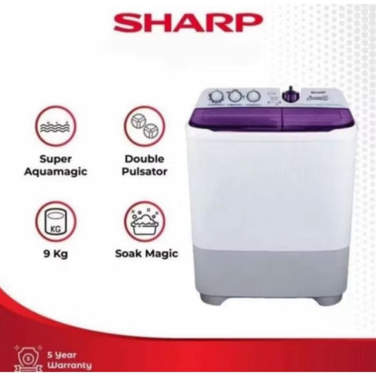 Pekanbaru Mesin Cuci Sharp 2 Tabung Es-T95Nt (9Kg)