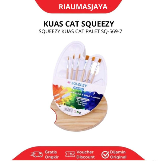 Pekanbaru Kuas Cat/ Kuas Lukis Lengkap / Kuas Set Sueqzzy + Palet