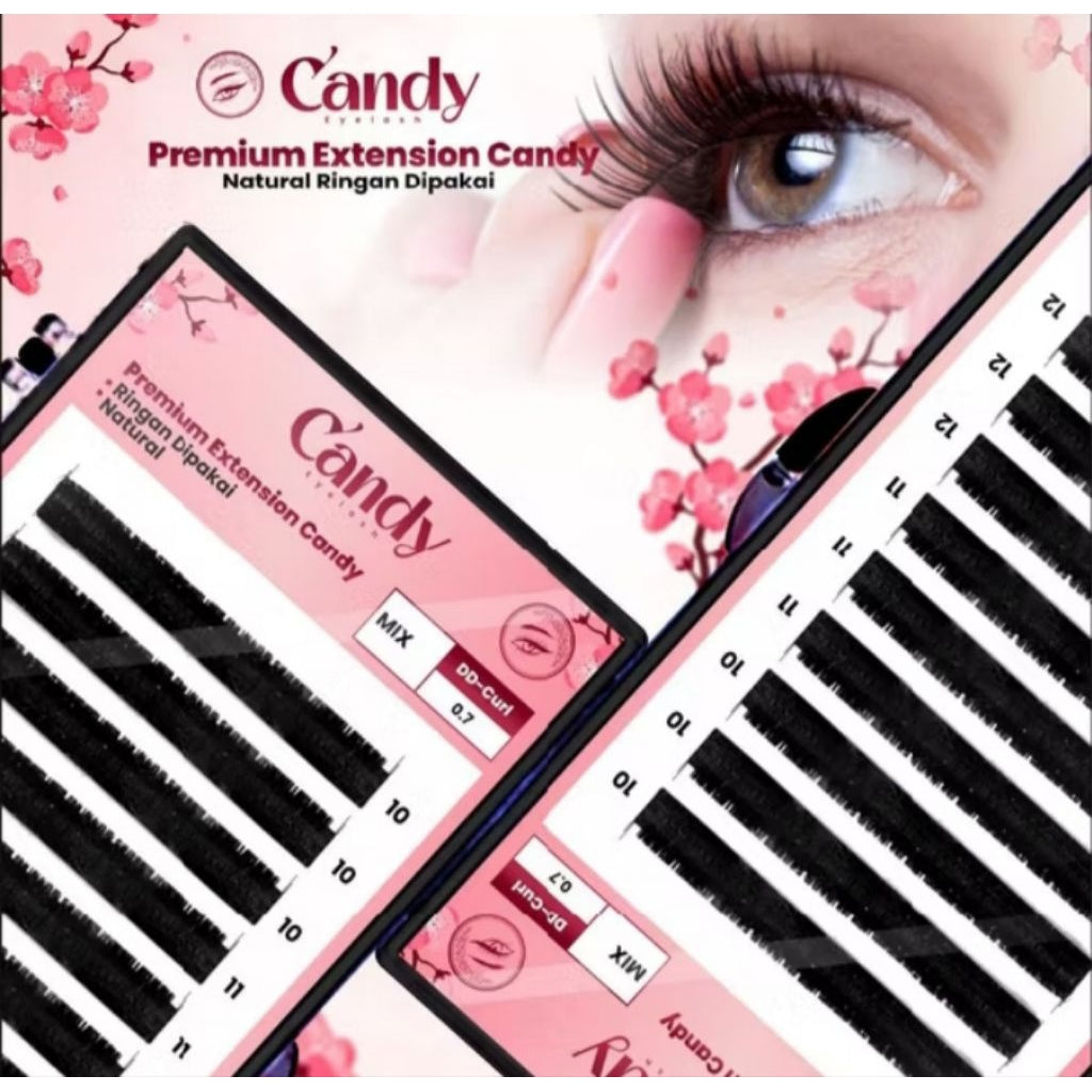 Pekanbaru Candy Eyelash Dd-Curl Extension Bulu Mata Palsu Water Proof