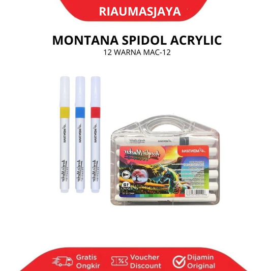Pekanbaru Montana Spidol Acrylic Markers Mac-12/ Mac24 Warna